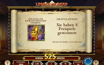 Legacy of Dead Spiele