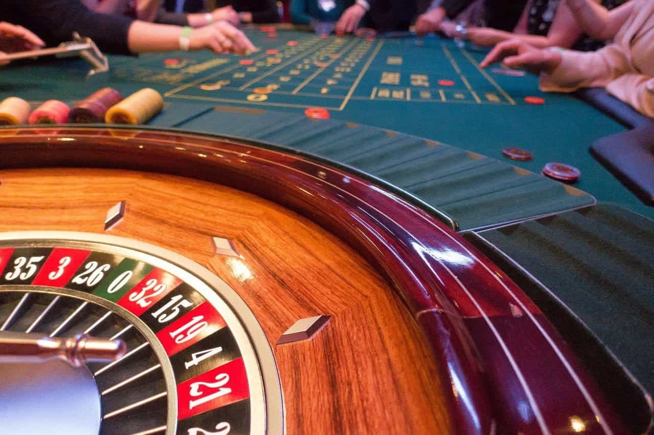 Roulette-Tisch in einer Spielbank.